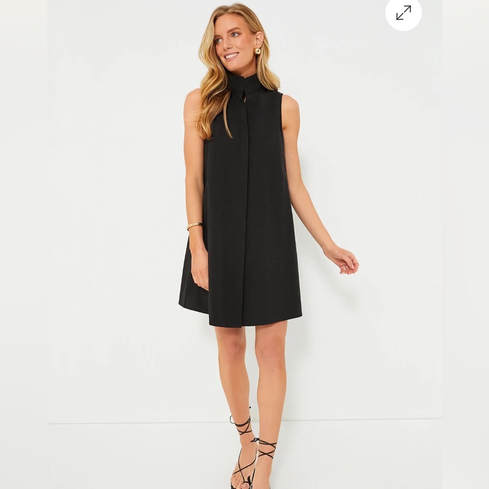 Tuckernuck | NEW Black Sleeveless Charlie Shirt Preppy Mini Dress Size M